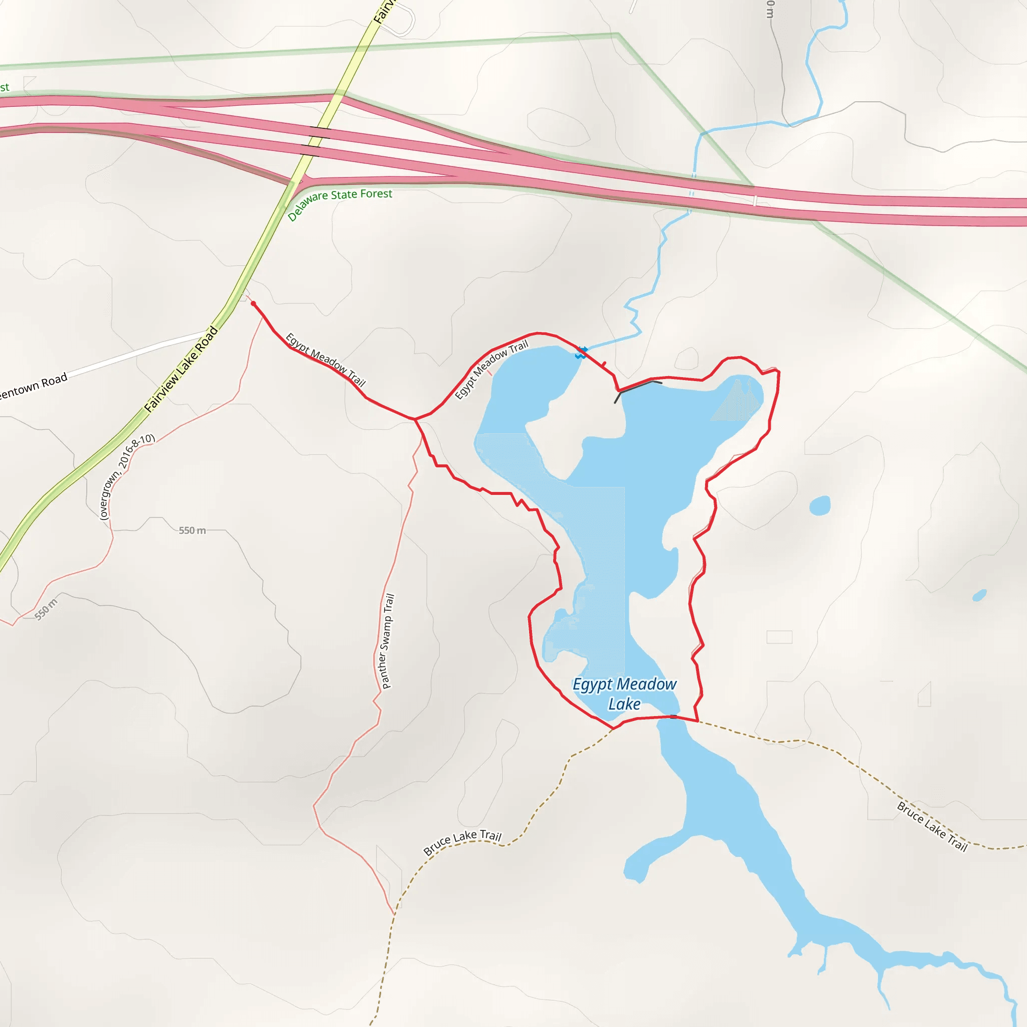 Egypt Meadow Lake Loop mobile static map
