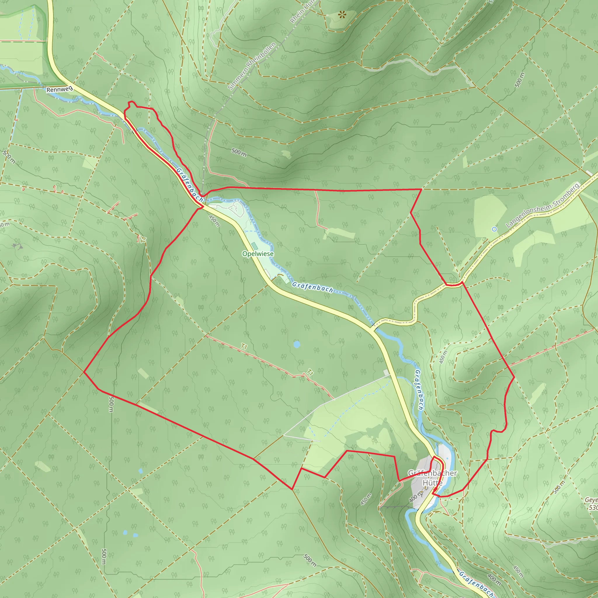 Heidenkopf, Freizeitanlage Opelwiese and Kastenweg Loop mobile static map