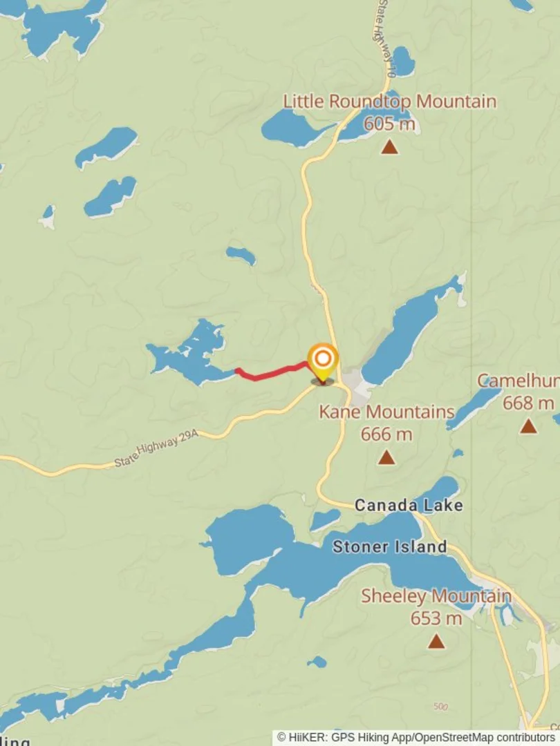 An image depicting the trail Nine Corner Lake and its surrounding area.