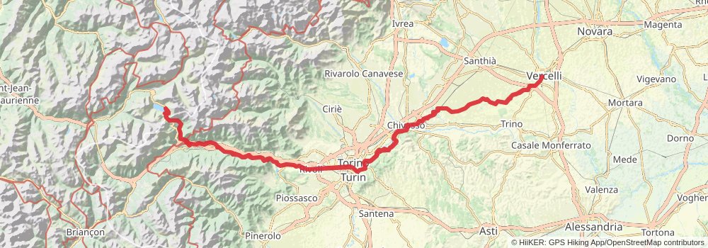 Via Francigena spur 2 Map