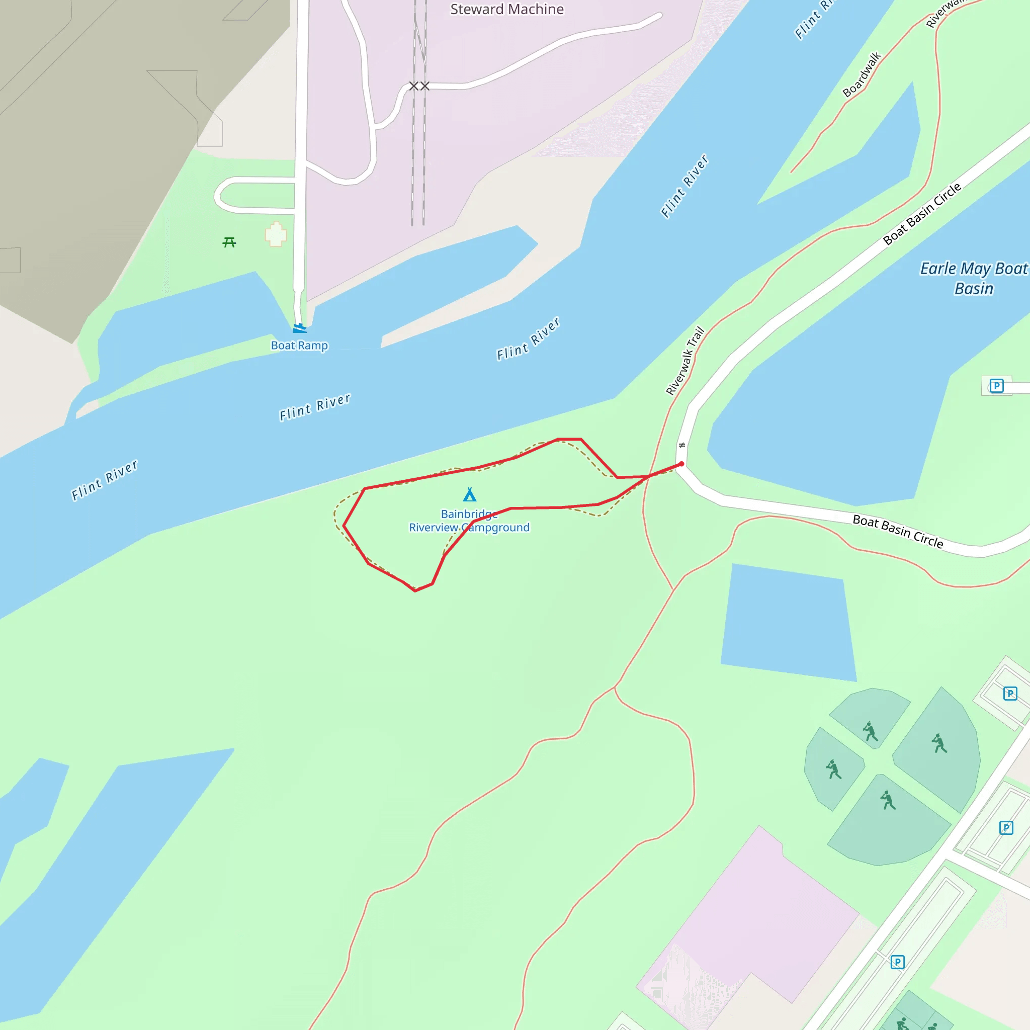 Boat Basin Circle Loop mobile static map