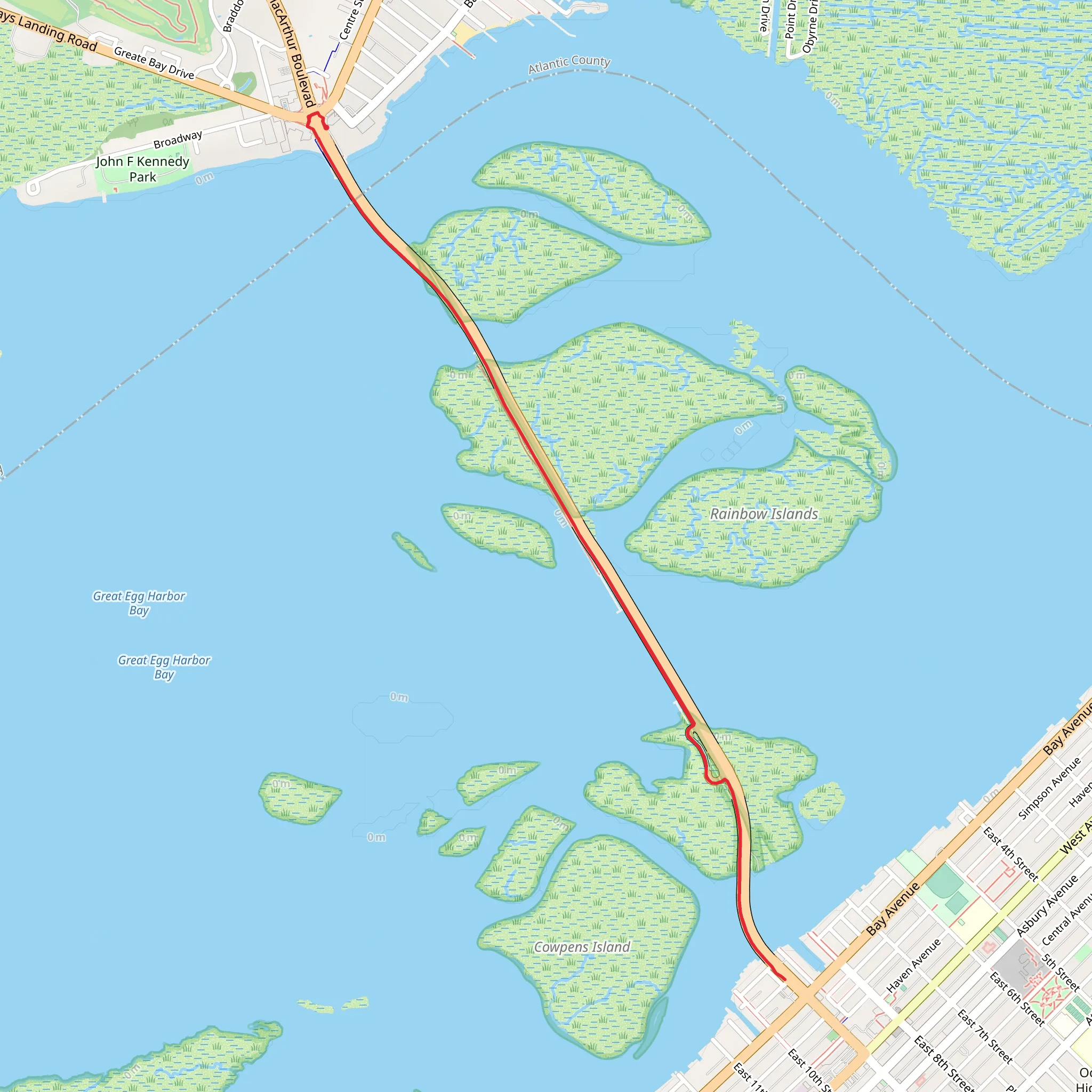 Ocean City Trail mobile static map