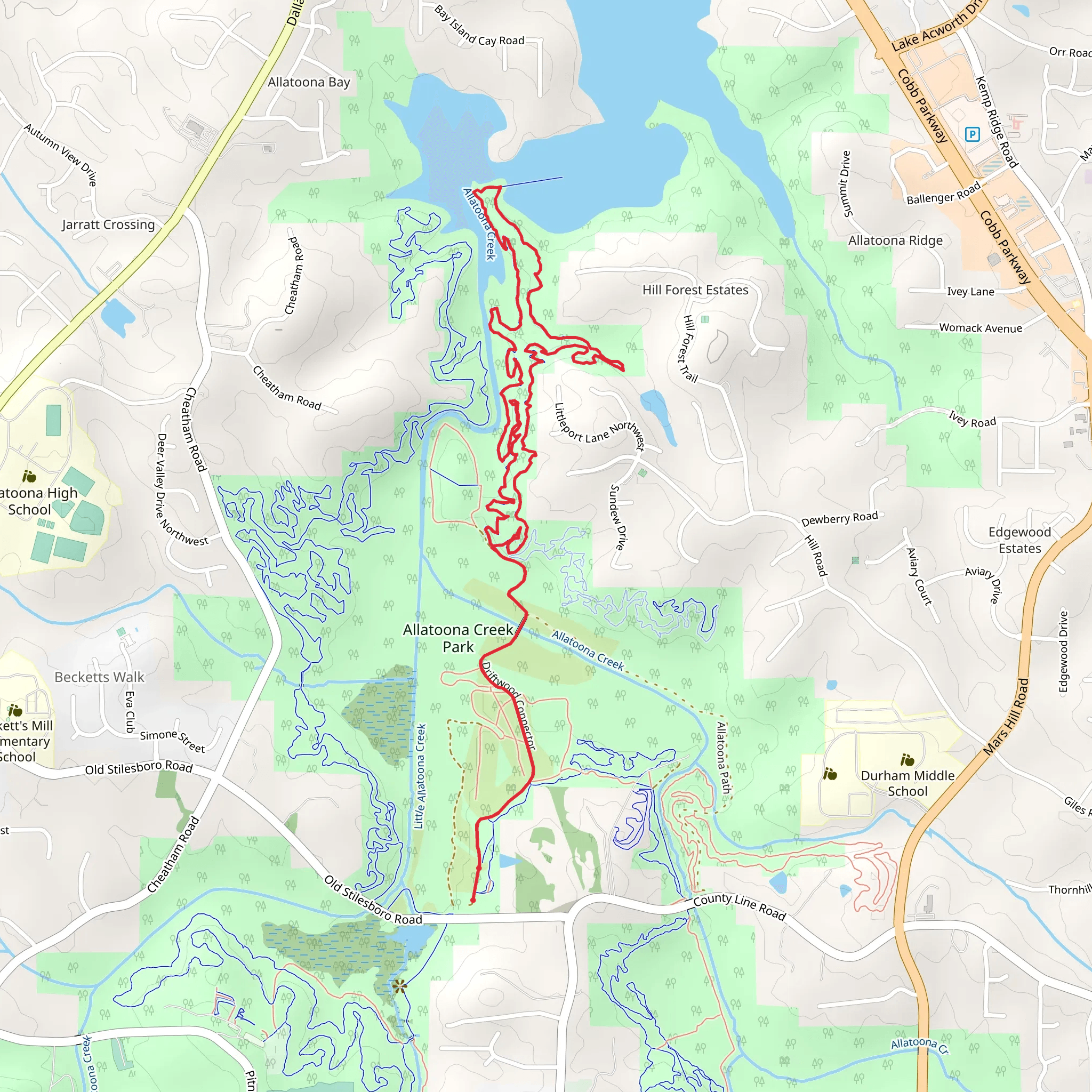 Driftwood Loop mobile static map