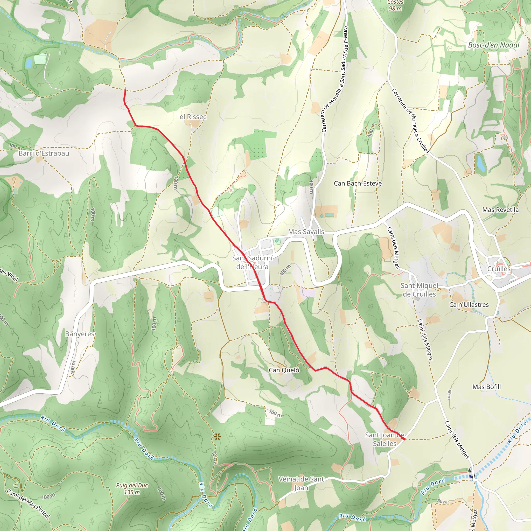 Can Salelles - Els Quatre Camins PR C 100-1 mobile static map