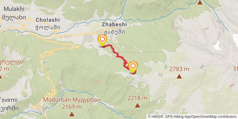 Mestia to Ushguli alt 2 Map