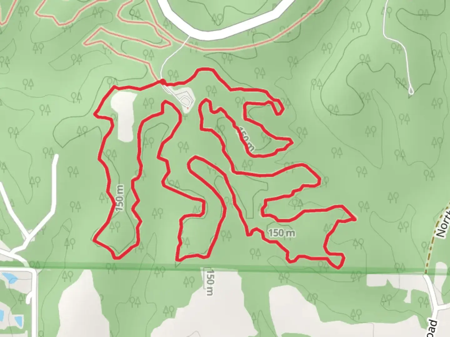 An image depicting the trail Sycamore Loop and its surrounding area.