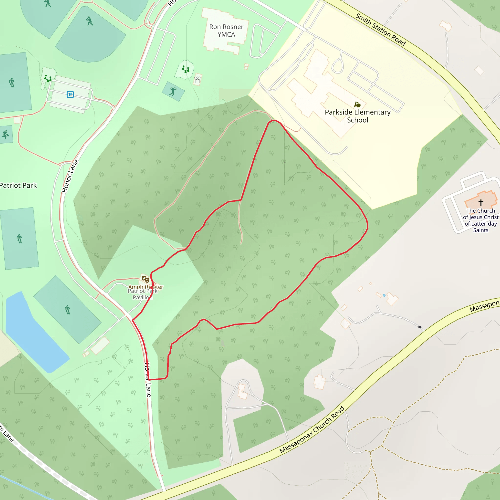 Honor Lane Loop mobile static map