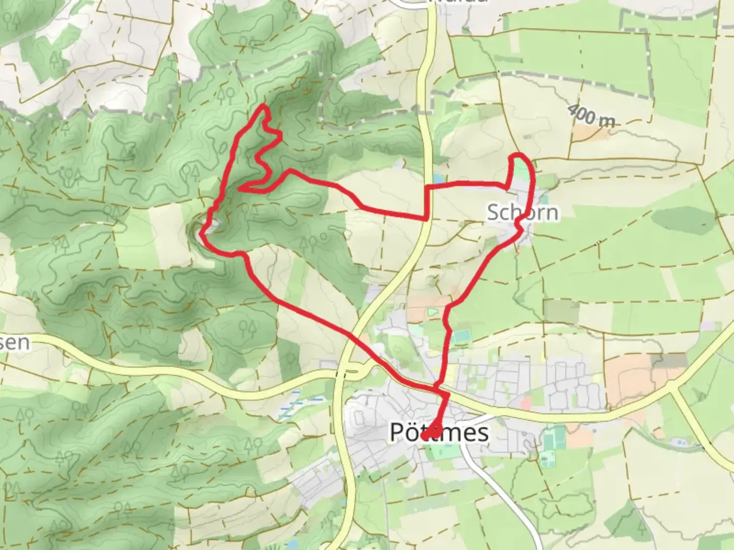 An image depicting the trail Drei Schloesser Tour and its surrounding area.