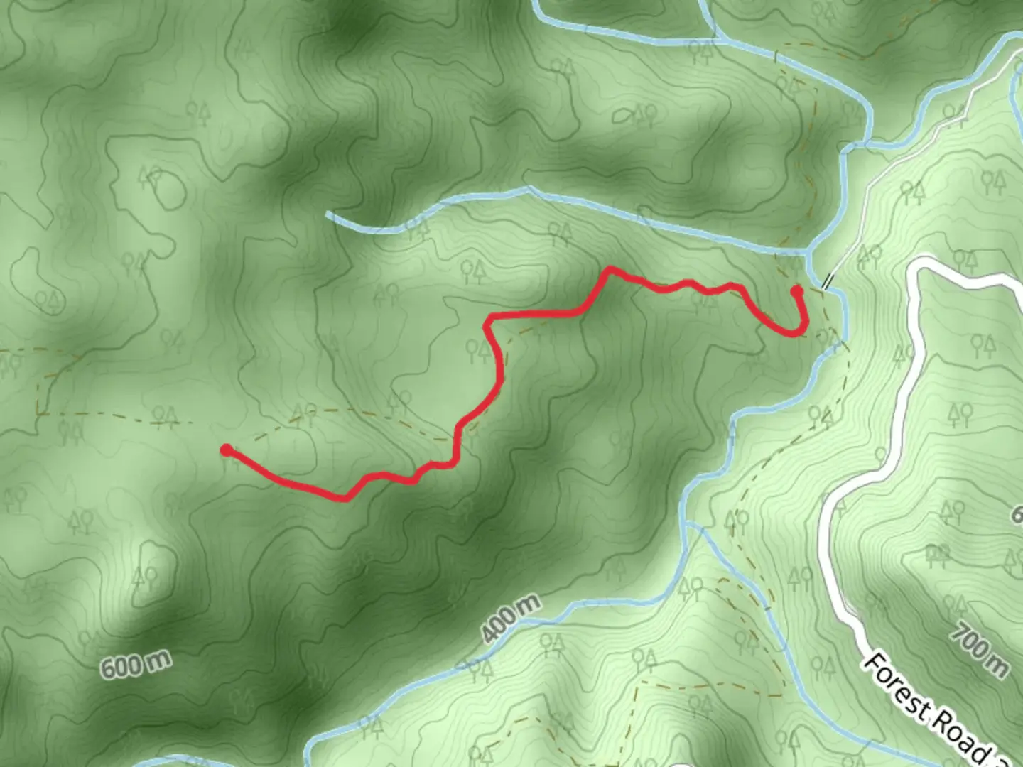 An image depicting the trail Azelea Lake Trail and its surrounding area.