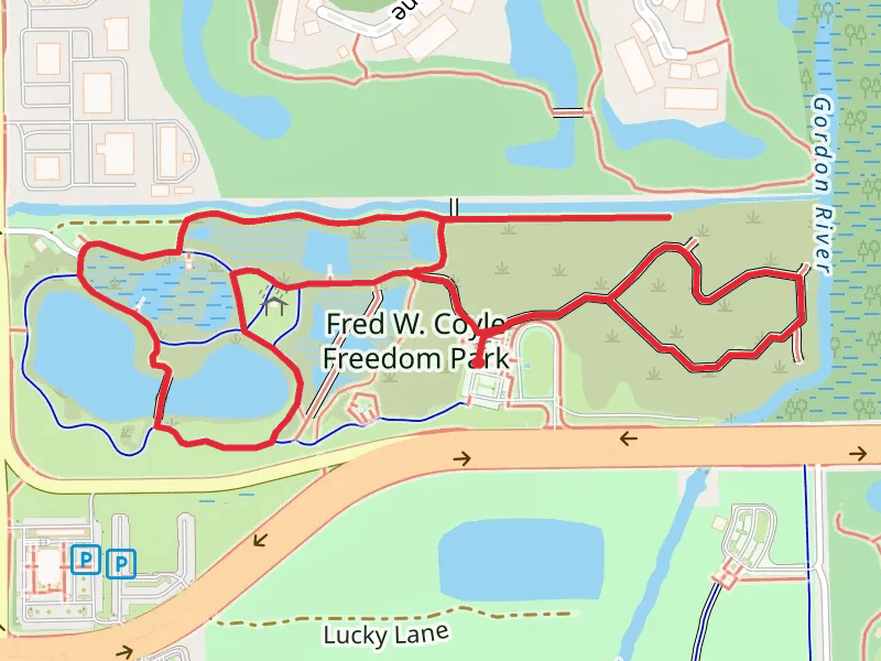 Butterfly Garden Area and fred W Coyle Freedom Park Loop