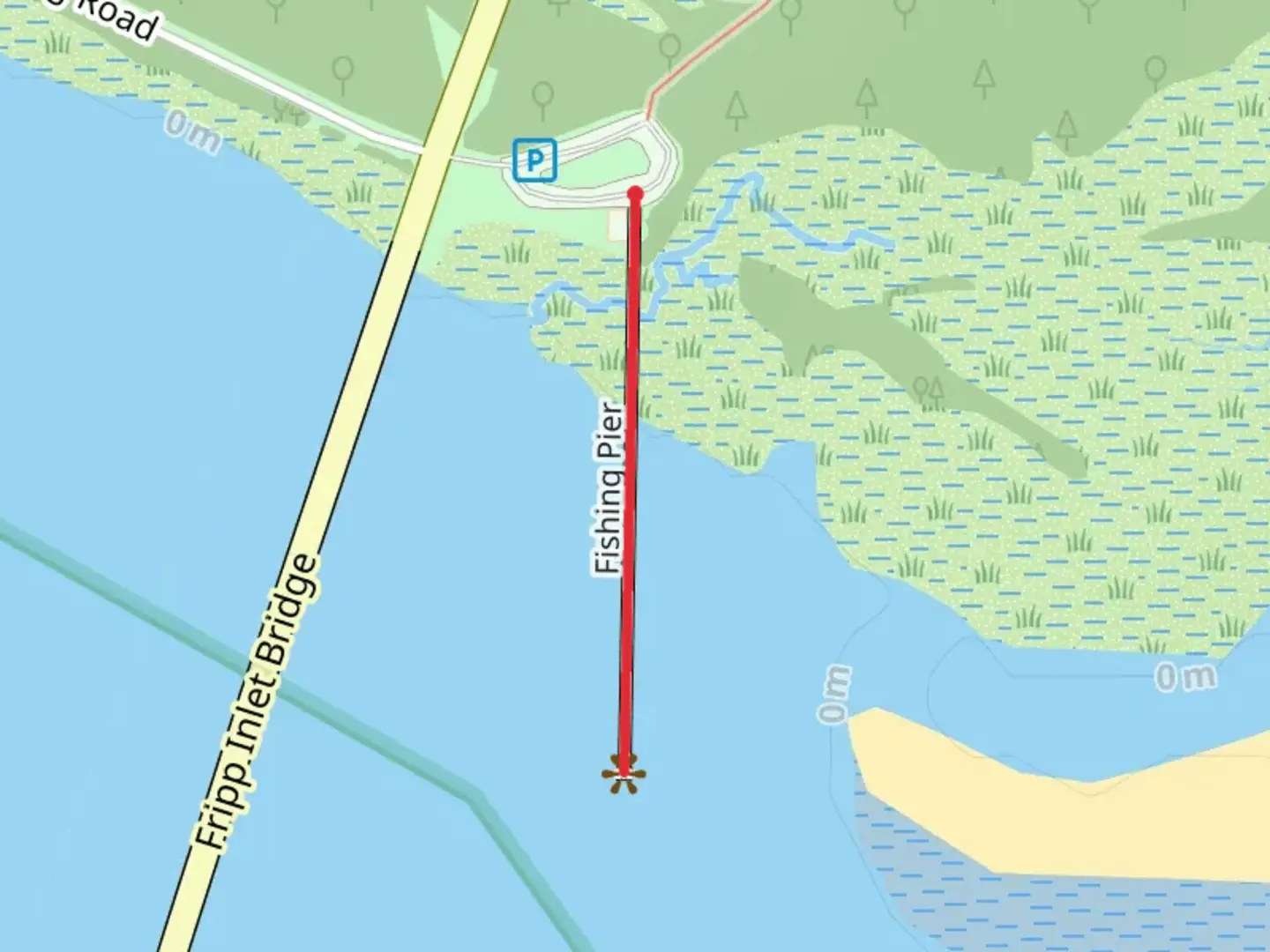 An image depicting the trail Fishing Pier and its surrounding area.