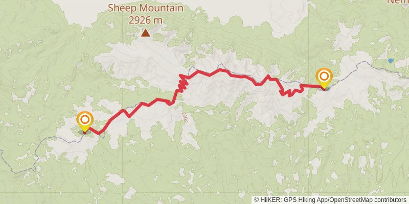 Continental Divide Trail - Montana And Idaho stage 8 Map