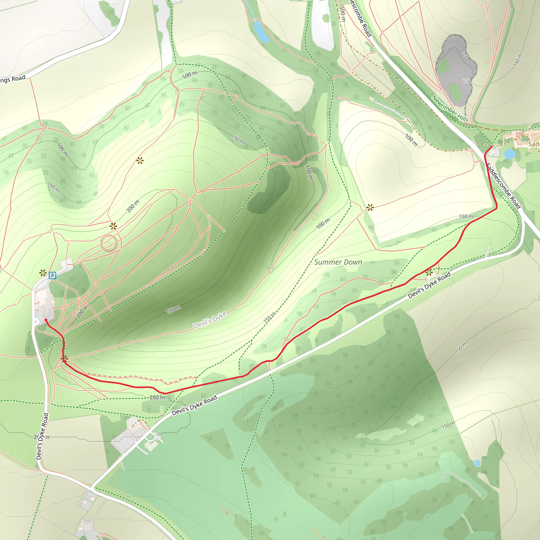 National Trust - Devil's Dyke Walk mobile static map