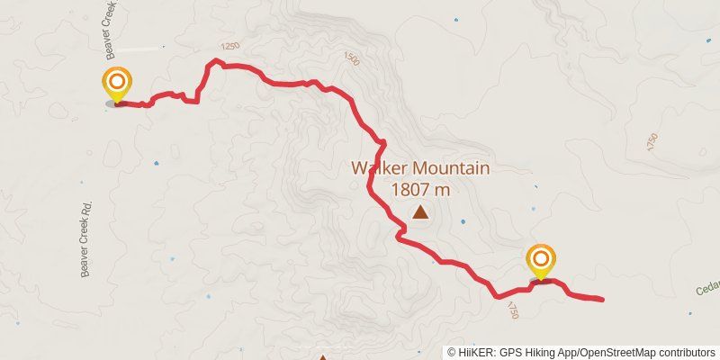 Walker Basin Trail stage 2 Map