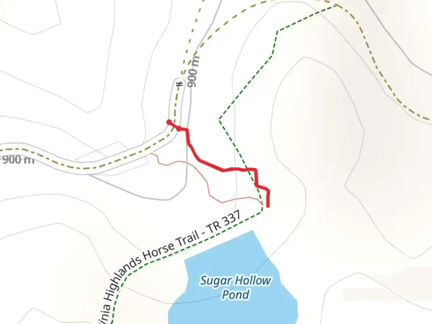 An image depicting the trail Sugar Hollow Pond Trail and its surrounding area.