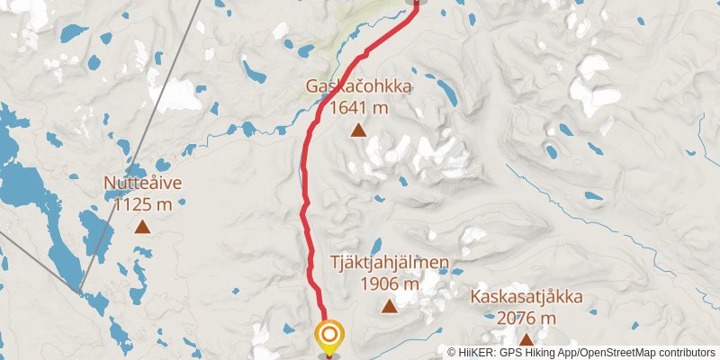 Kungsleden North stage 3 Map