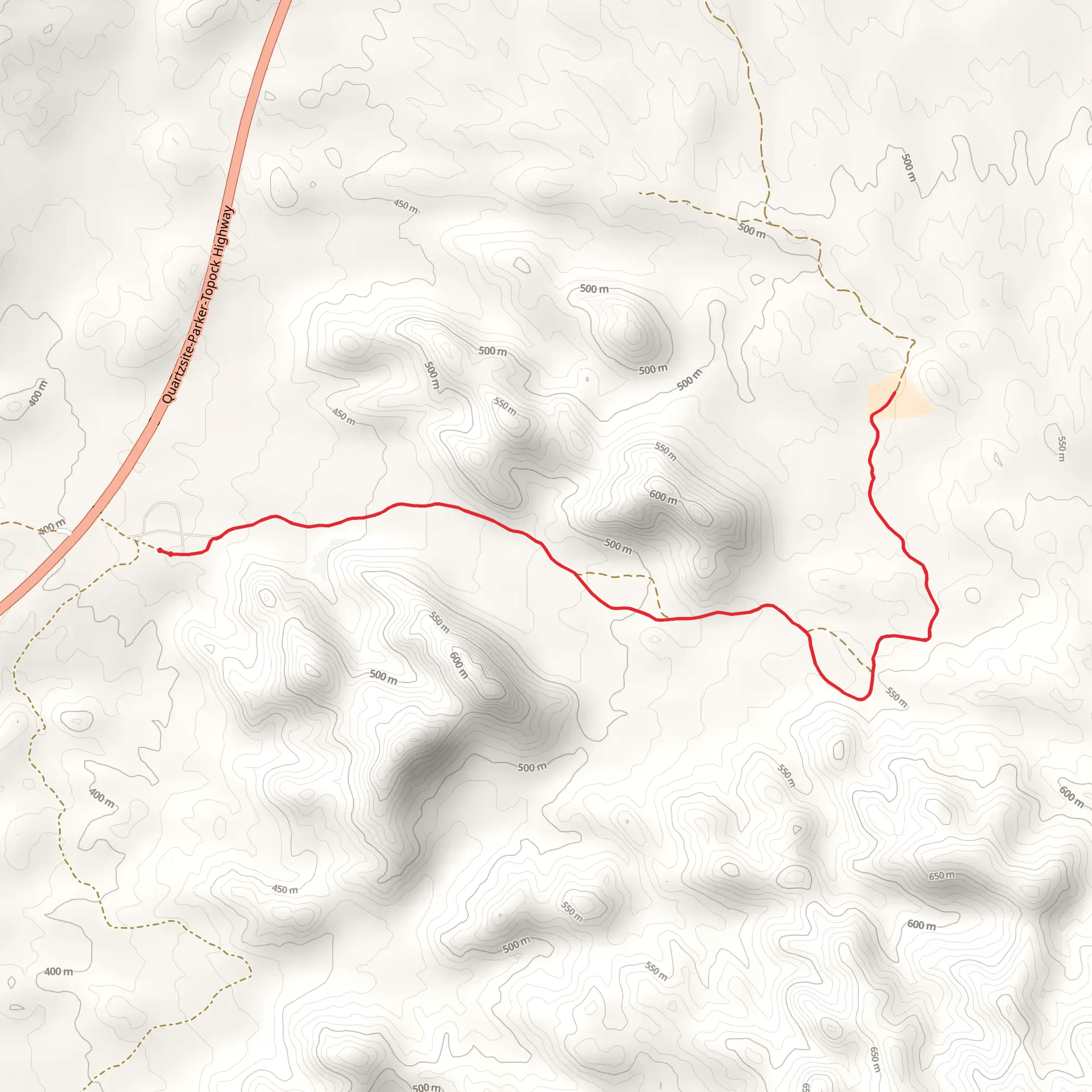 BLM Lone Tree North Access Road Walk mobile static map