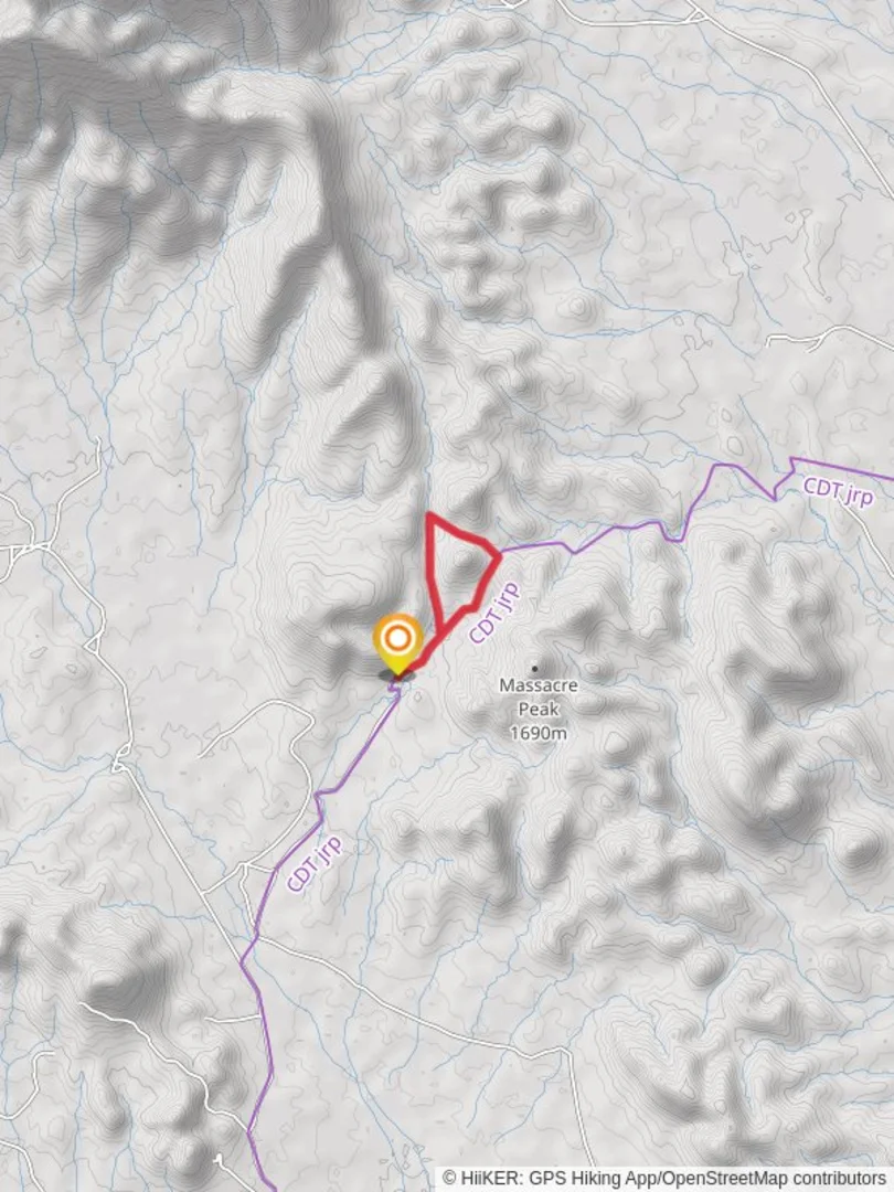 An image depicting the trail Frying Pan Spring Trail and Butterfield Loop Trail and its surrounding area.