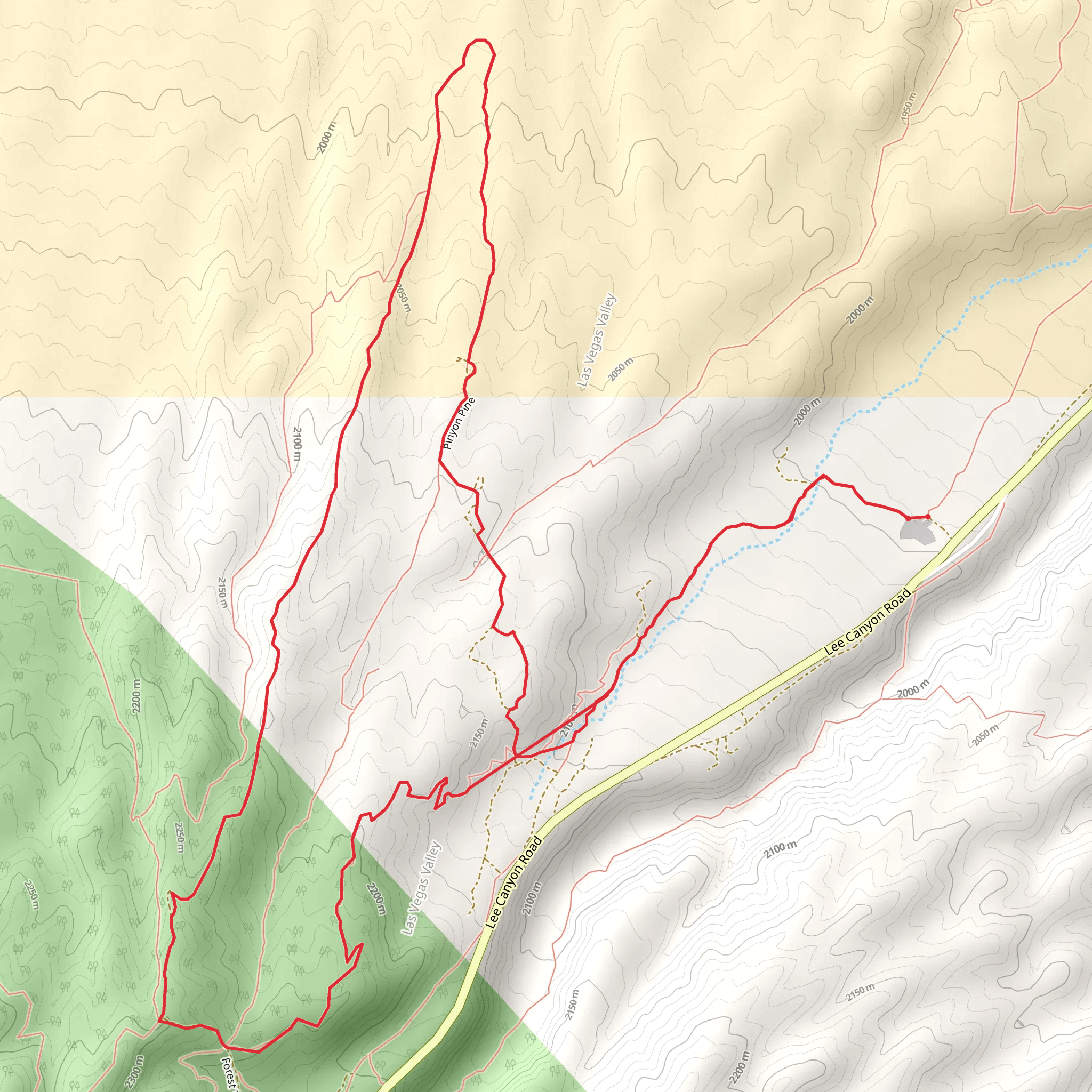 Blue Tree Run and Pinyon Pine Loop mobile static map