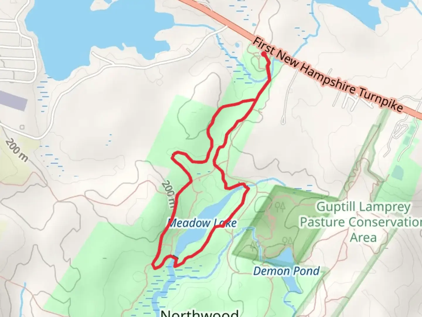 An image depicting the trail Meadow Lake Loop Trail and its surrounding area.