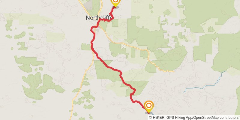 Bibbulmun Track stage 33 Map