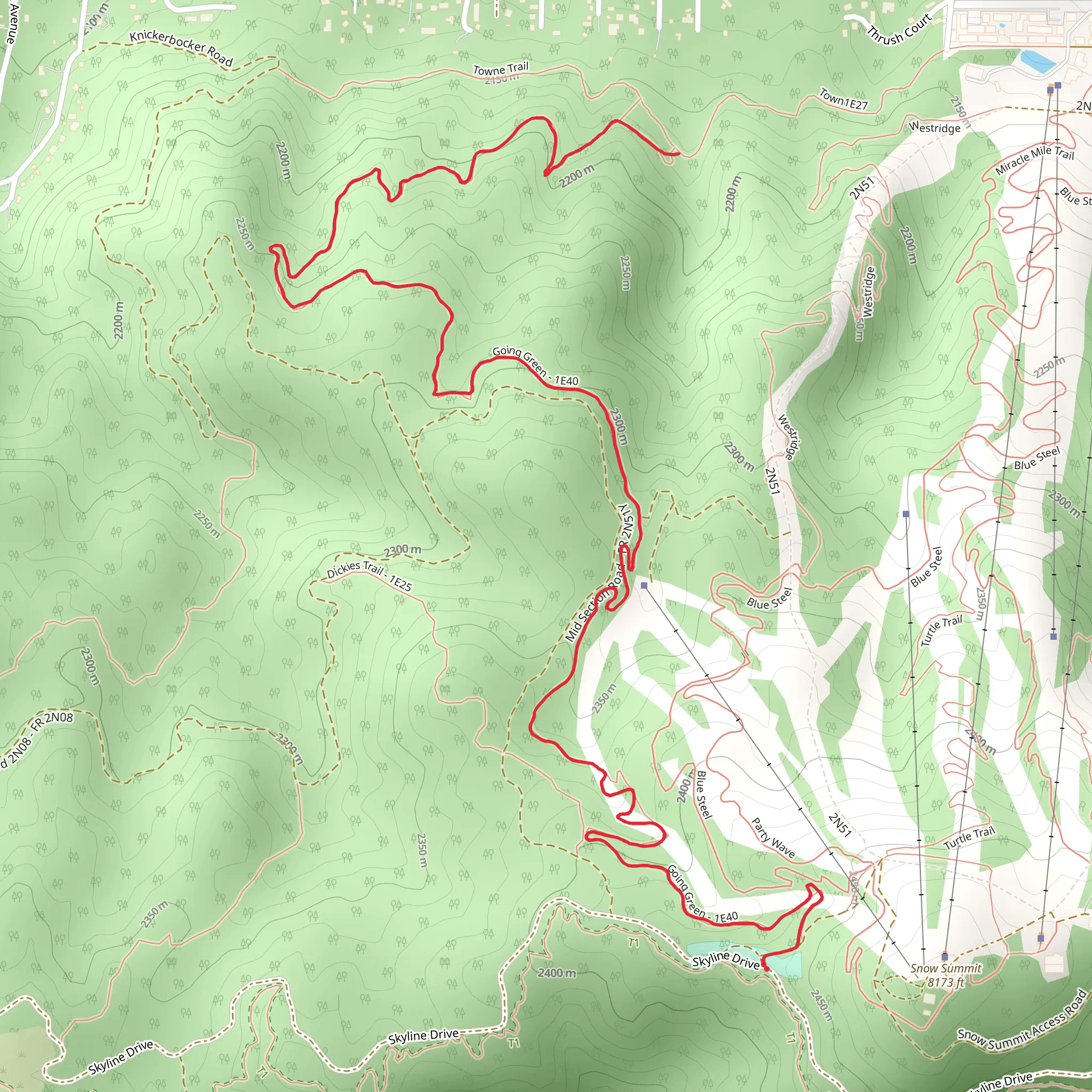 Going Green Trail mobile static map