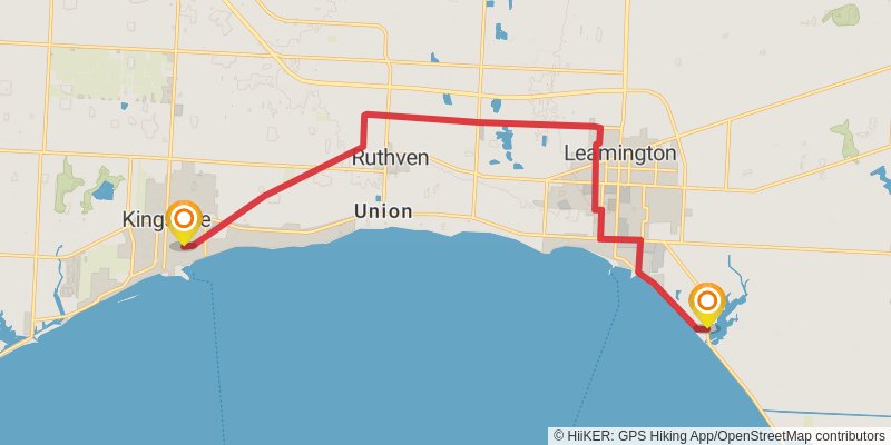 Waterfront Trail stage 54 Map