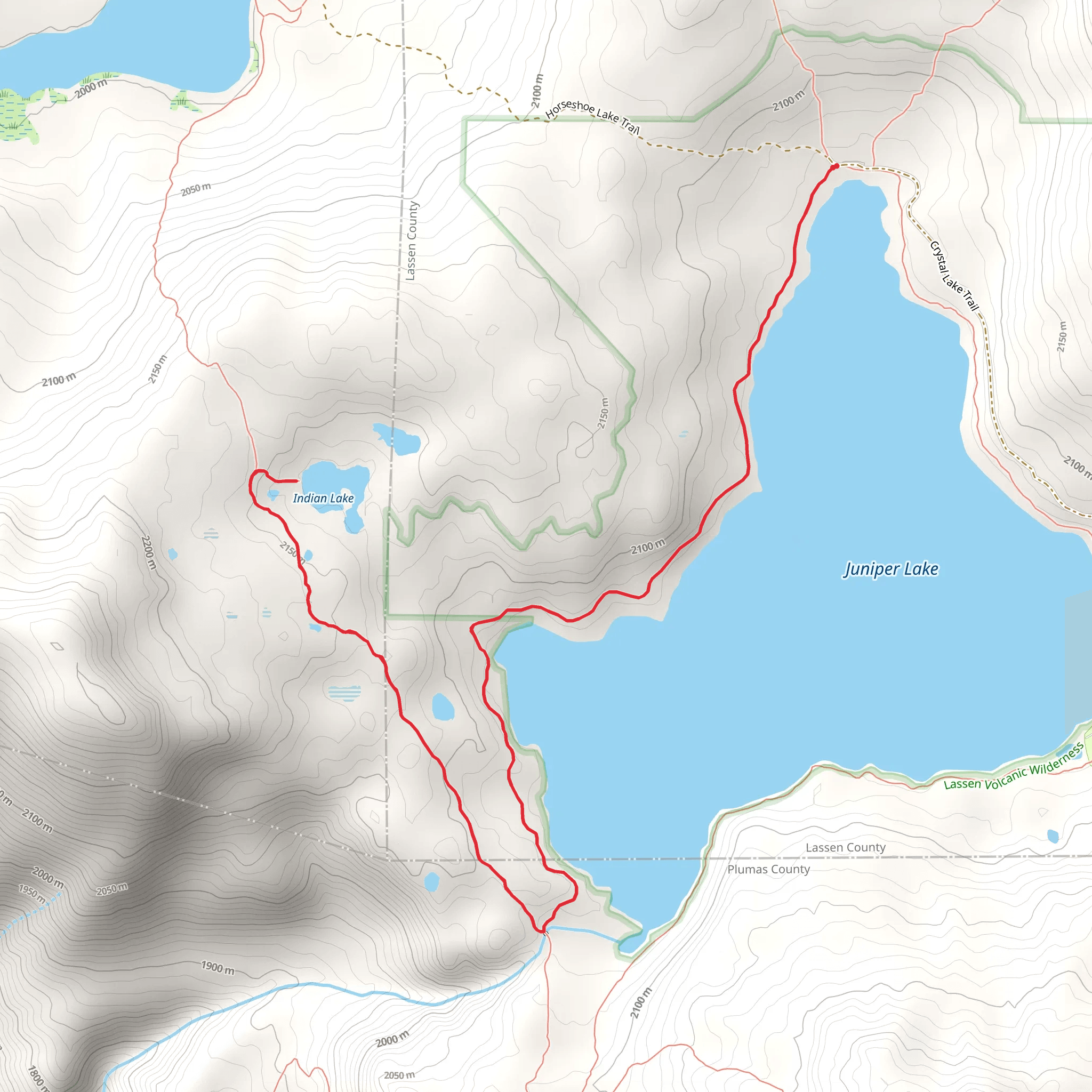 Indian Lake Trail mobile static map