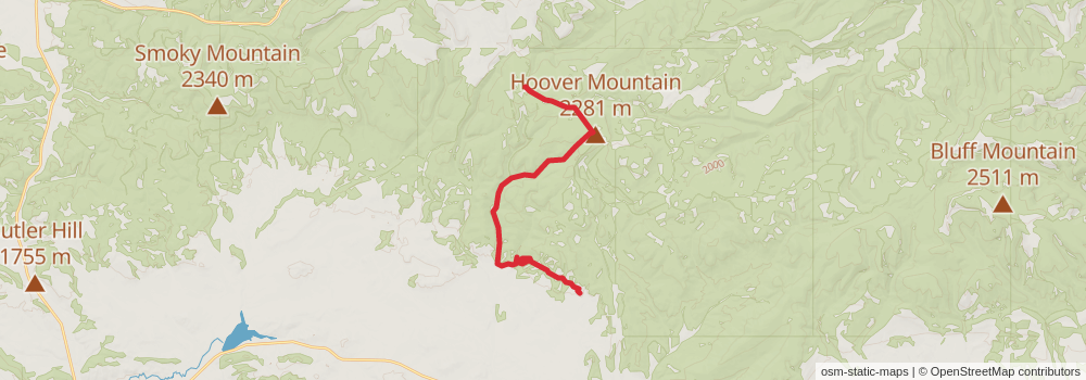 American Perimeter Trail - Rocky Mountains Primary stage 55 Map