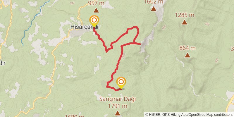 Lycian Way stage 28 Map