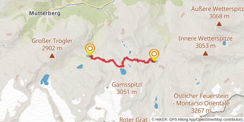 Stubai High Trail stage 4 Map