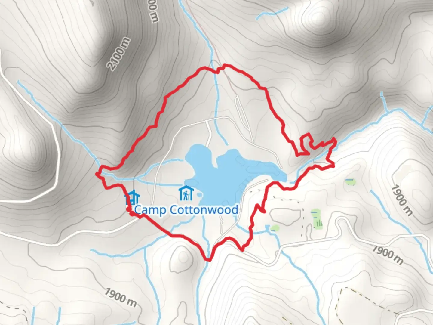 An image depicting the trail Cottonwood Loop Trail and its surrounding area.