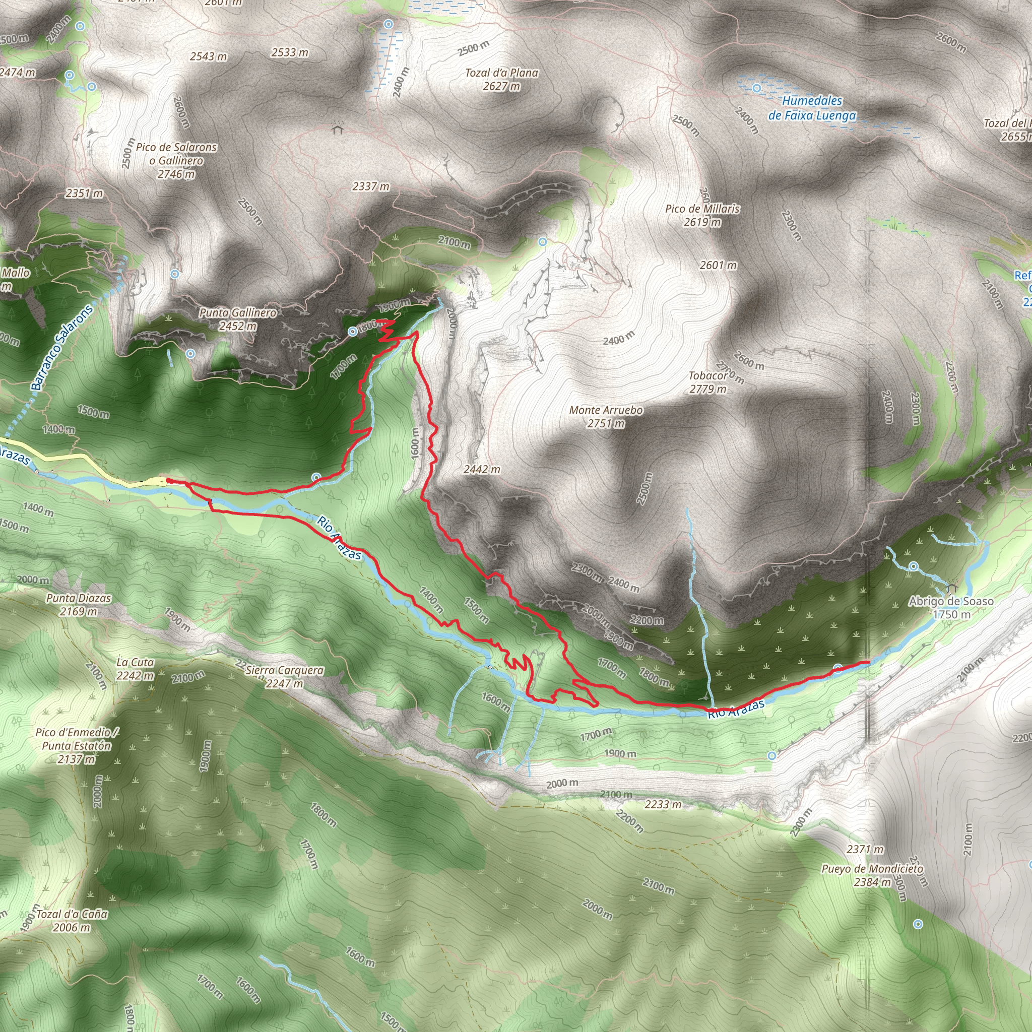 Cascada del Estrecho Loop from Torla - Ordesa mobile static map