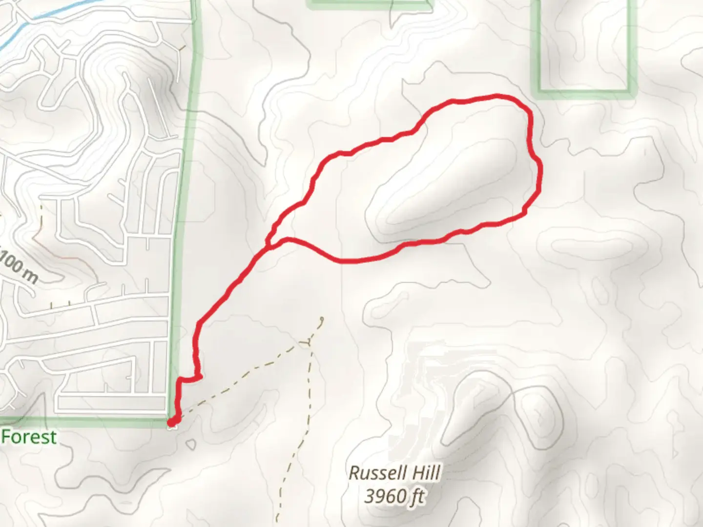 An image depicting the trail Sunset Loop Trail via Cedar Knoll Trail and its surrounding area.