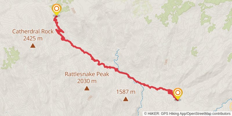 Sky Islands Traverse stage 22 Map