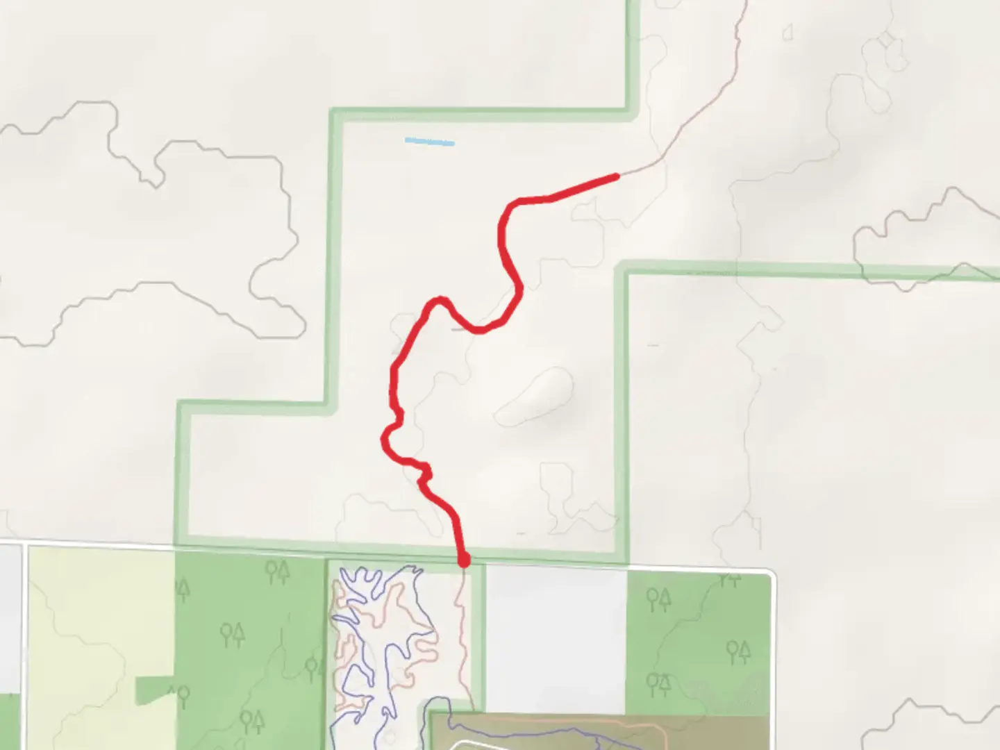 An image depicting the trail Ice Age Trail from Poplar Road - North and its surrounding area.