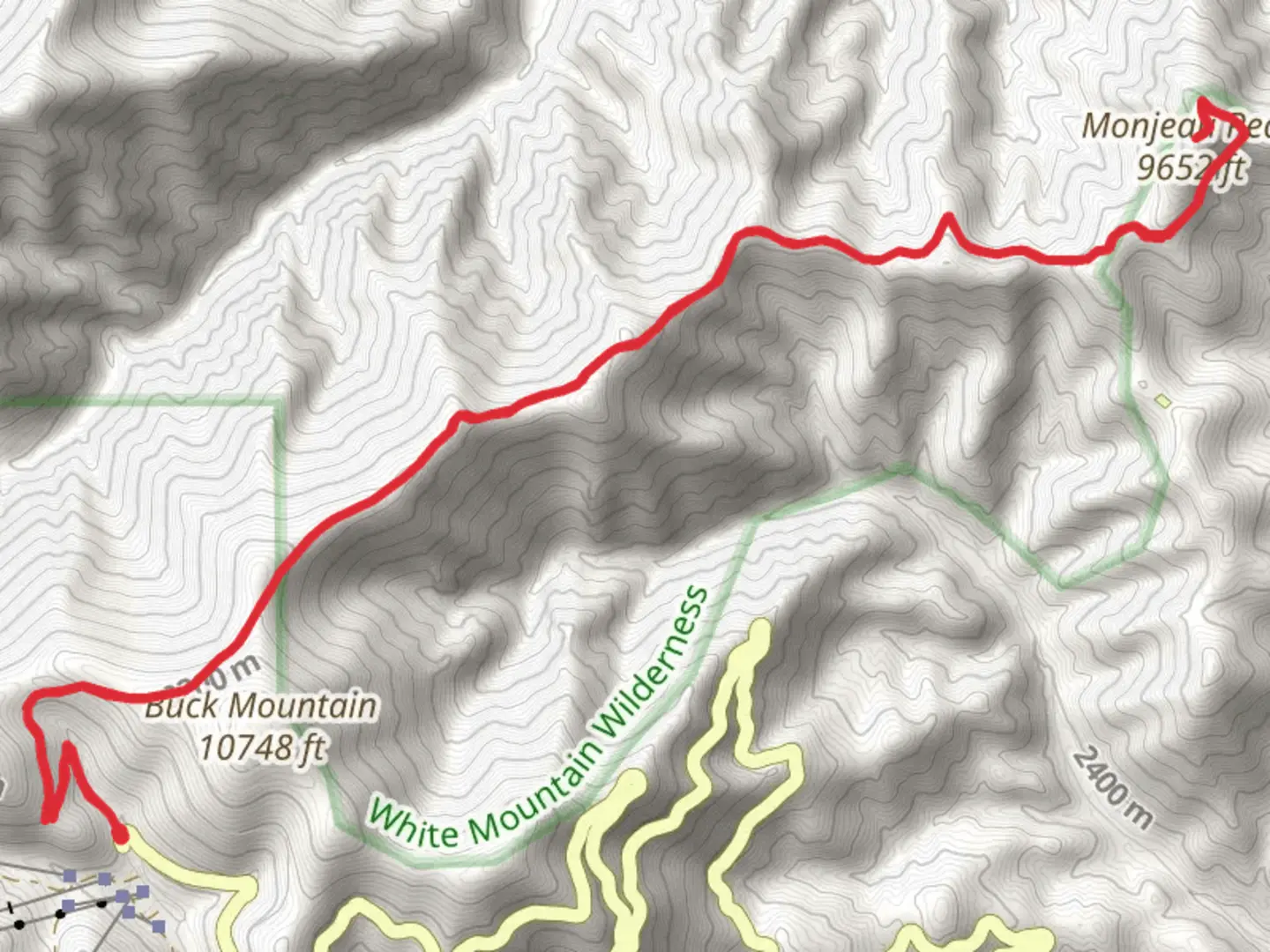 An image depicting the trail Monjeau Peak via Crest Trail and its surrounding area.