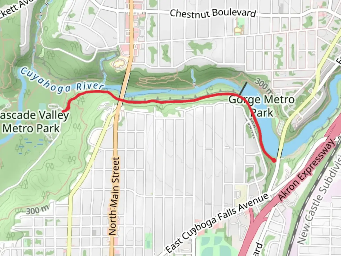An image depicting the trail Highbridge Trail and its surrounding area.