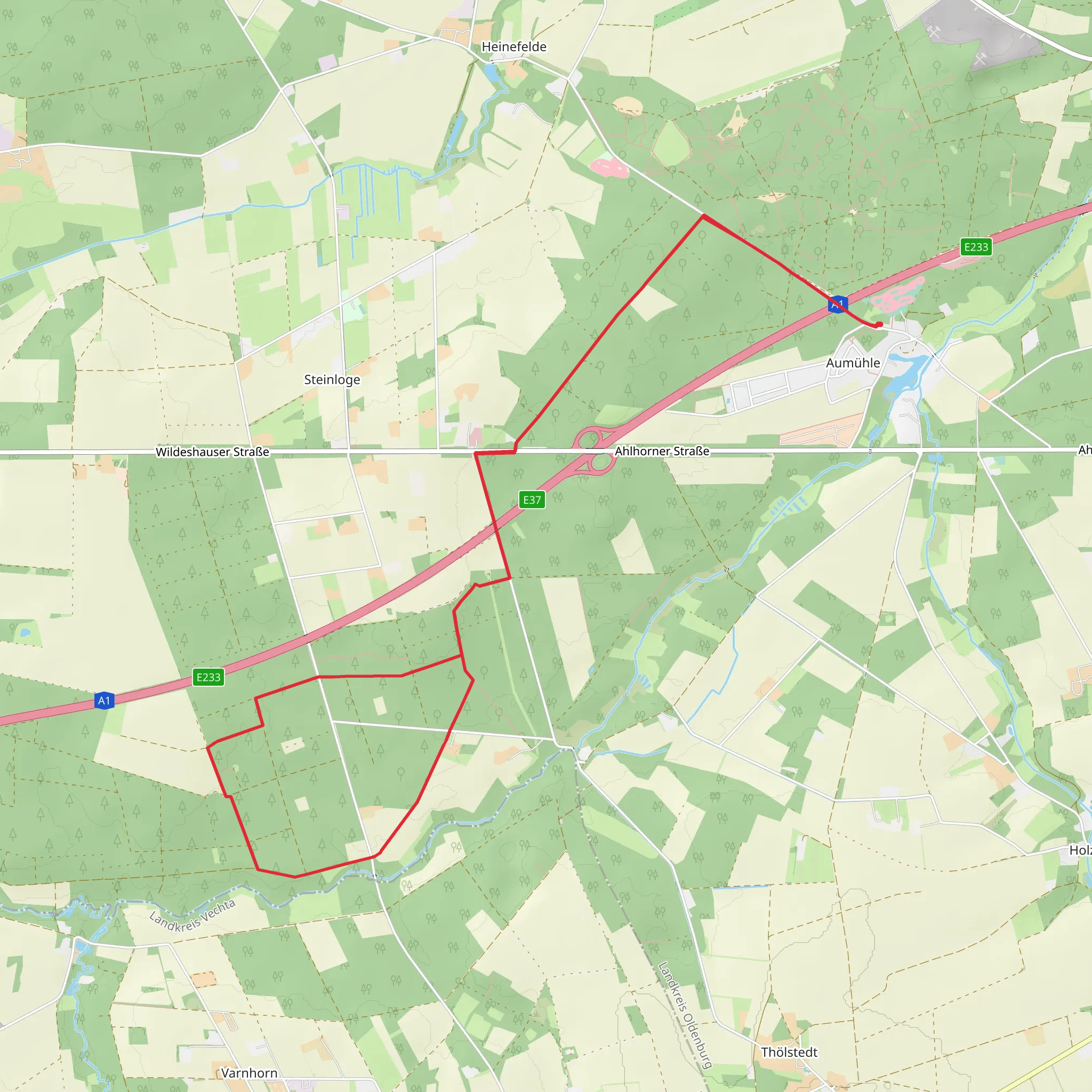 Pickerweg and Grossenkneten Loop mobile static map