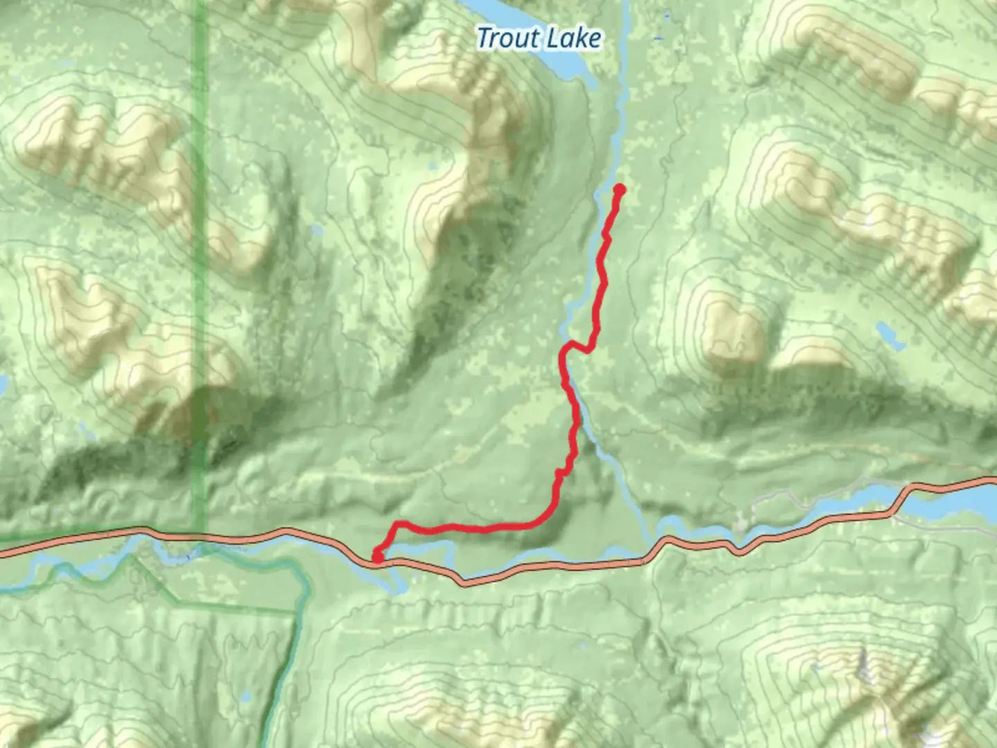 An image depicting the trail Resurrection Pass Trail - Short and its surrounding area.