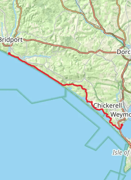 Swcp Weymouth to west bay mobile static map