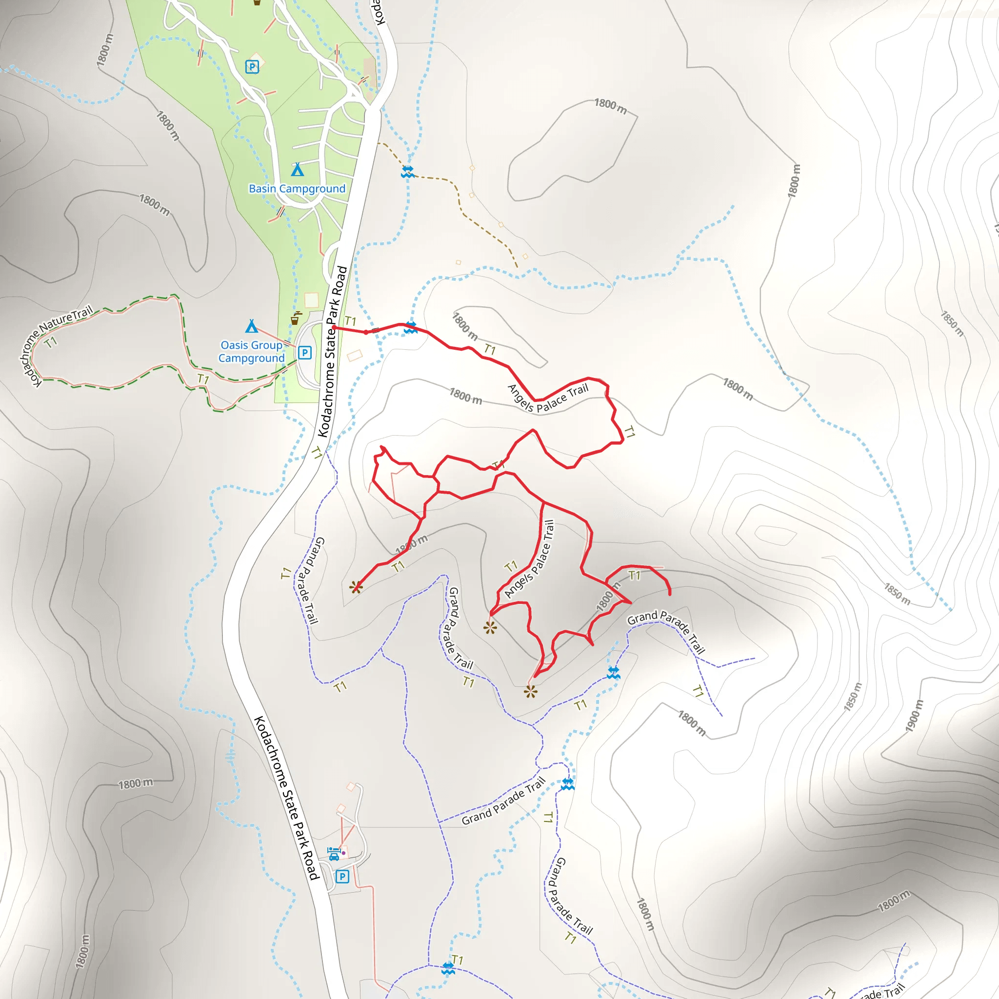 Angels Palace Trail mobile static map