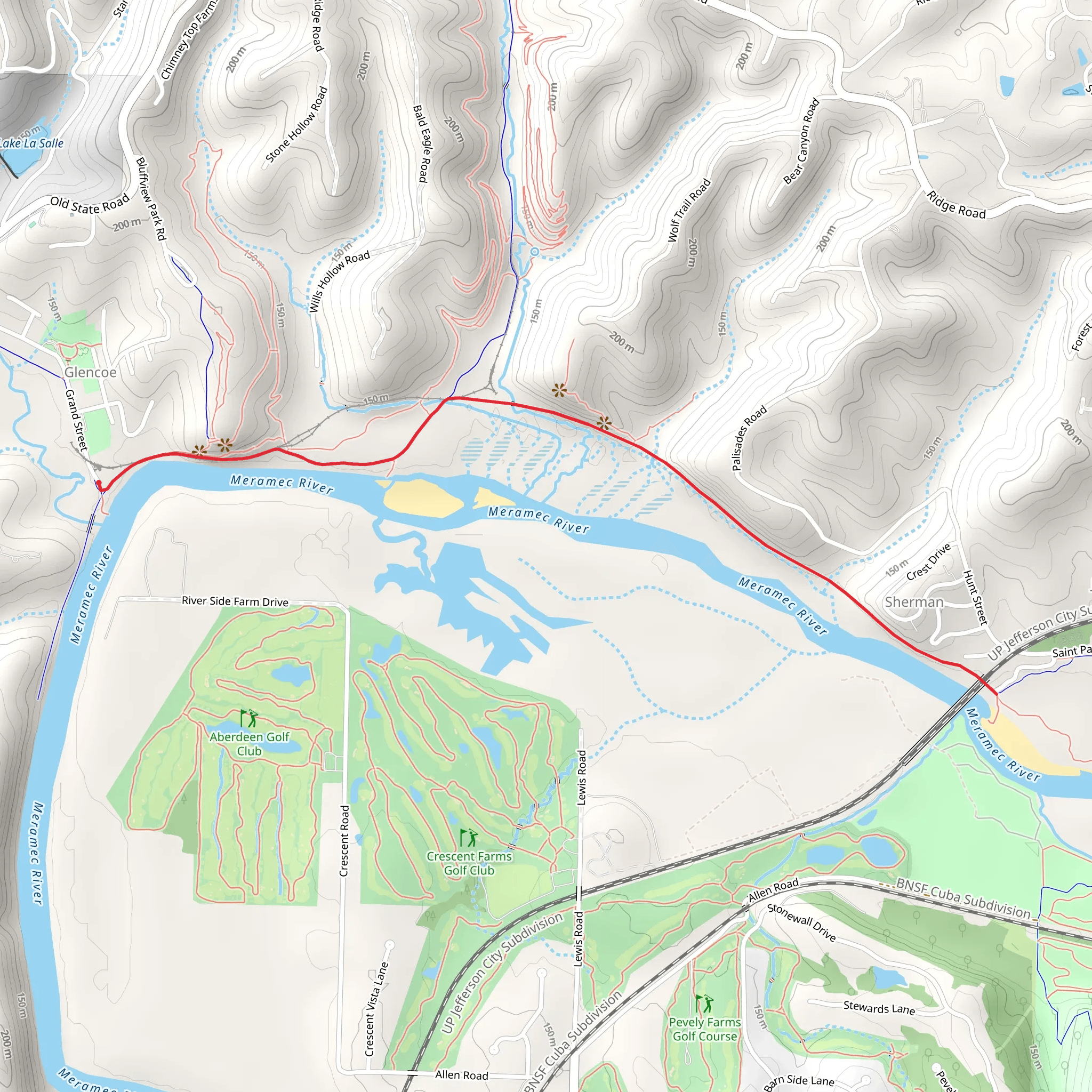 Rock Hollow Greenway and Al Foster Trail mobile static map