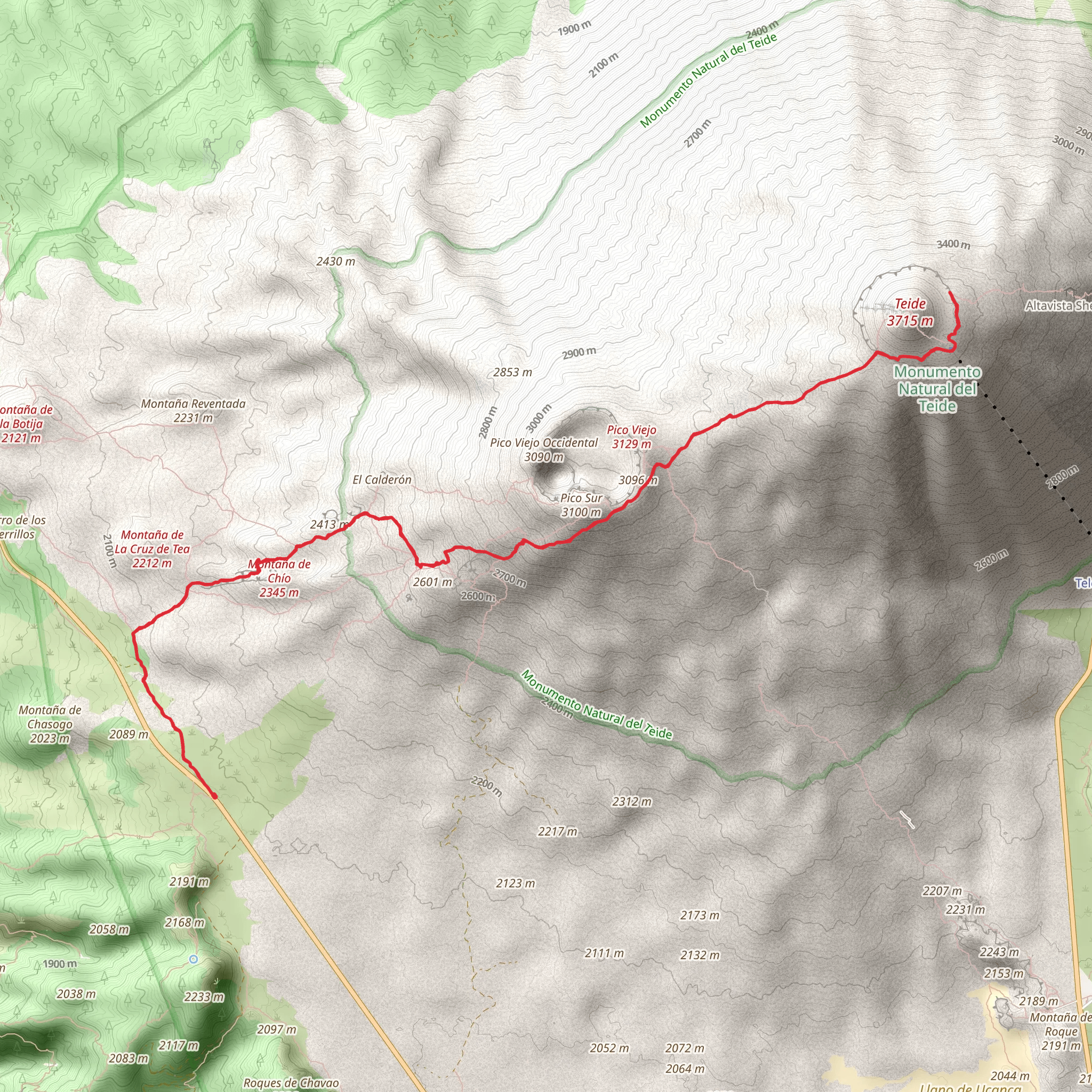 Teide - Pico Viejo - TF 38 mobile static map