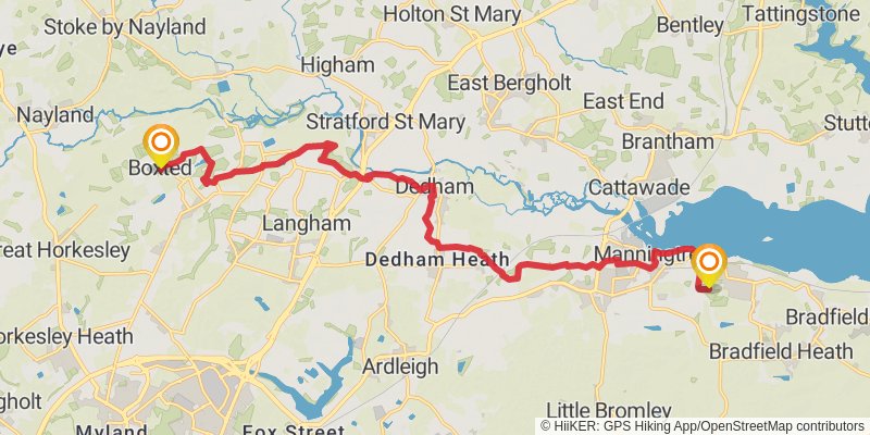 Burnham Thorpe to Portsmouth Walk stage 15 Map