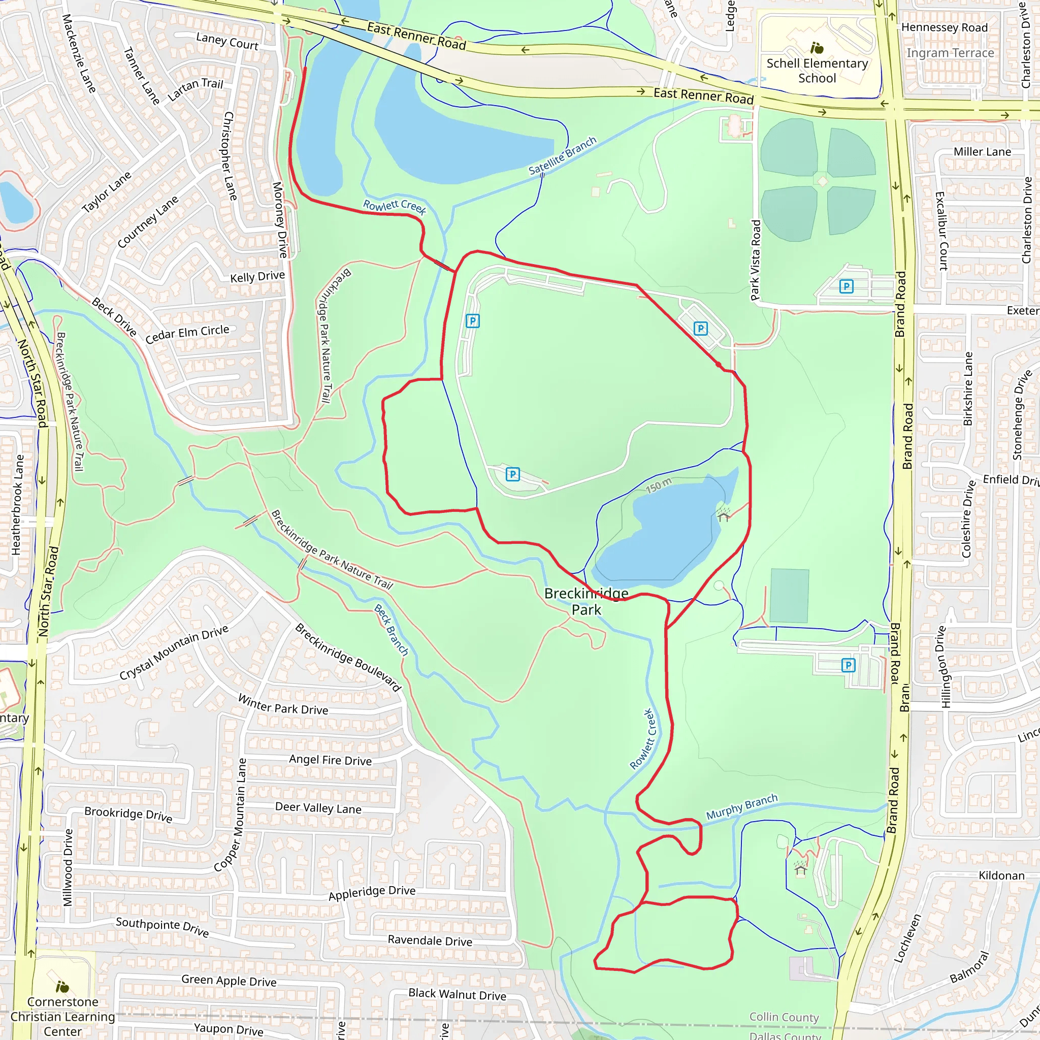 Breckinridge Park Loop mobile static map