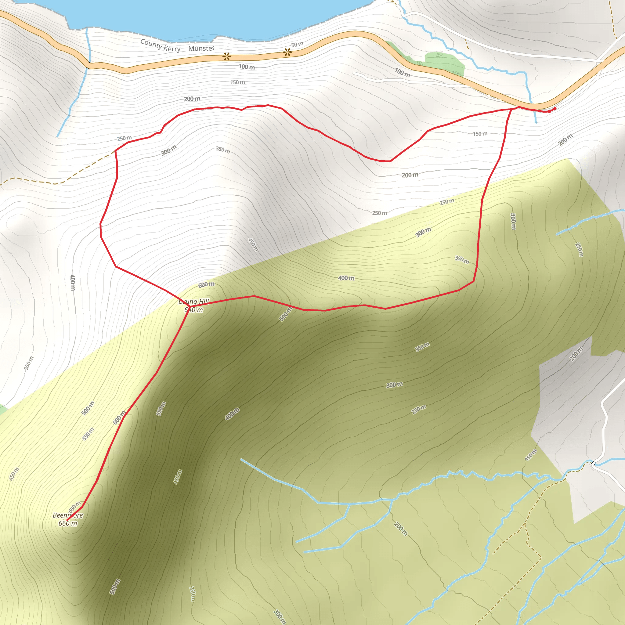 Beenmore Loop via The Kerry Way mobile static map