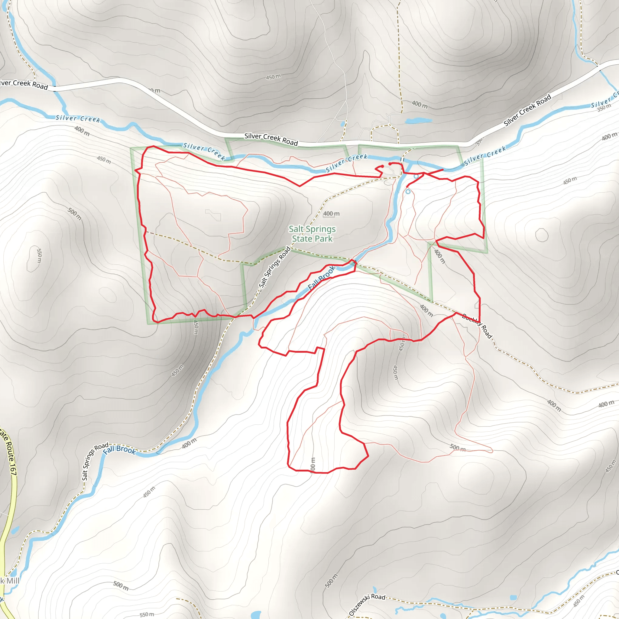 Summit Trail - Red and Border Loop Trail mobile static map