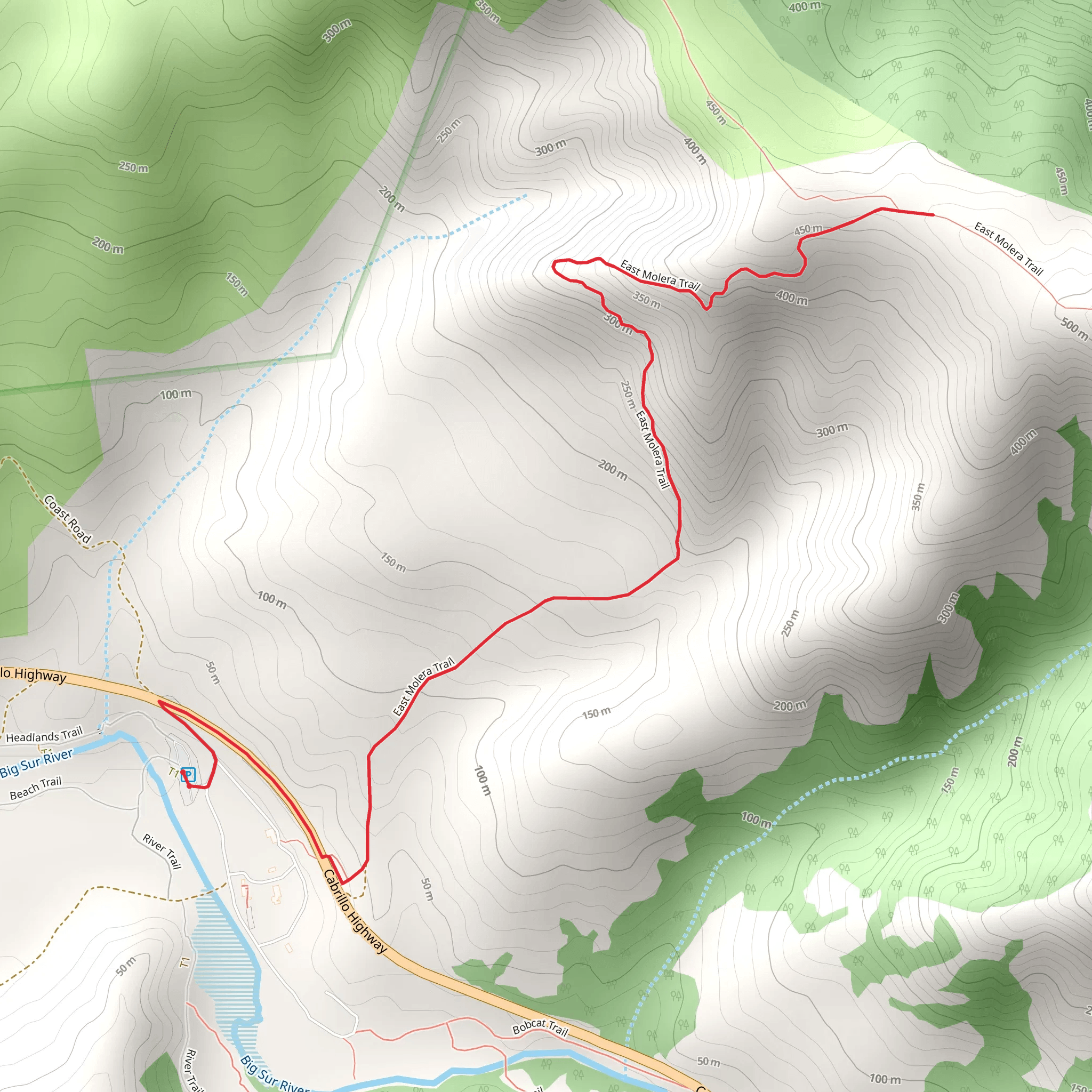 East Molera Trail mobile static map