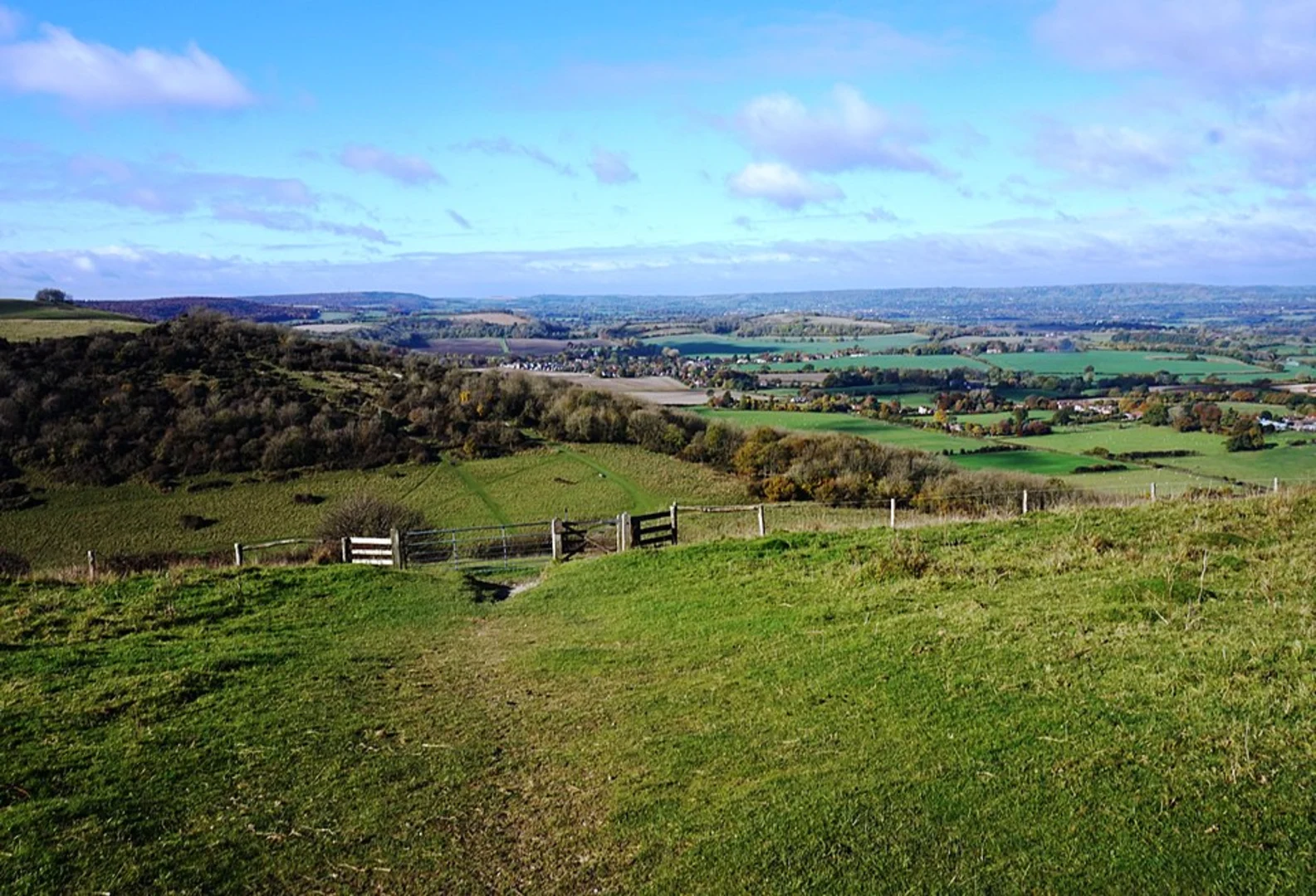 An image depicting the trail Stead Combe Walk and its surrounding area.
